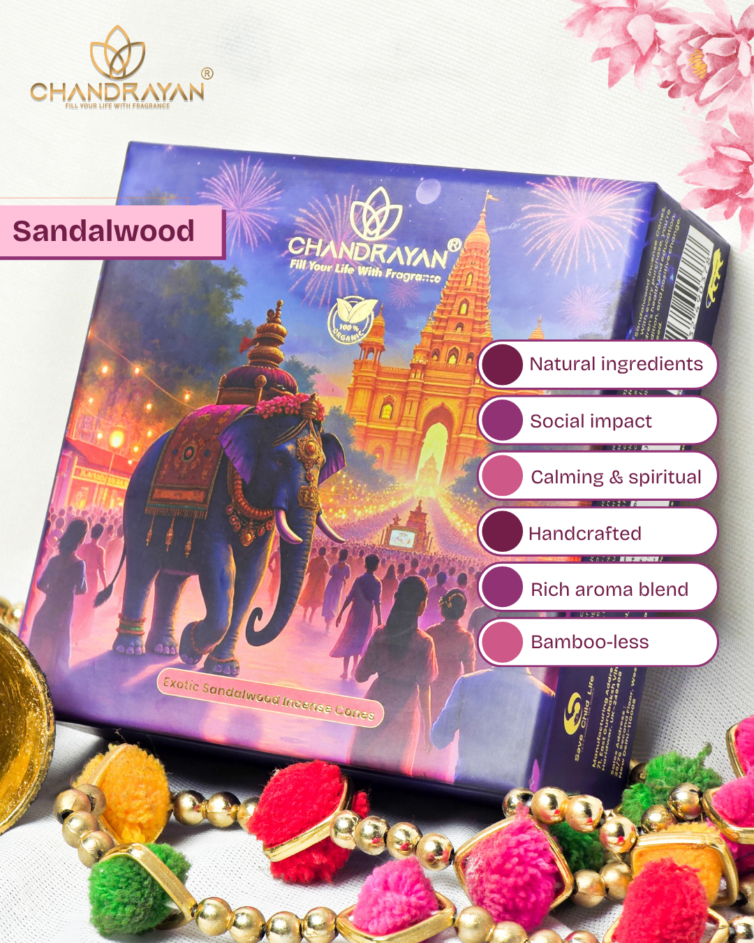 Chandrayan Exotic Sandalwood Incense Cone