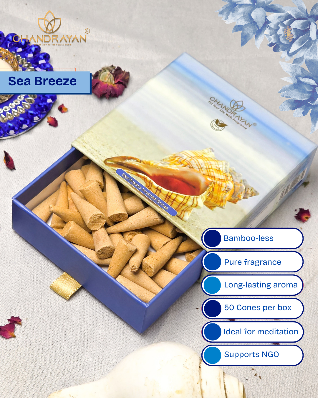 Chandrayan Sea Breeze Incense Cone